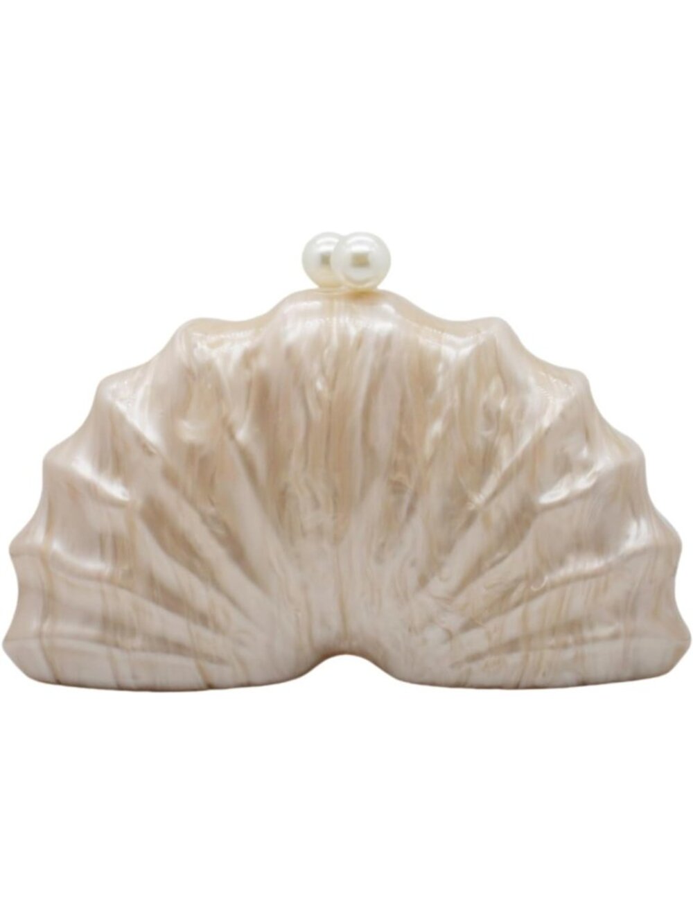 Luxury Marble Acrylic Shell Clutch Evening Handbag - Unique Chain Shoulder Bag